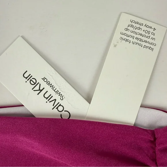Calvin Klein Swimwear Bikini Bottom Womens XL Pink Solid Swim NWT - Picture 10 of 10